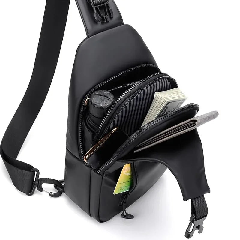 Wasserdichte Umhängetasche mit USB-Anschluss - SyncPack™