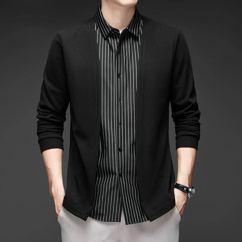 Gianluigi™ – Italienisches 2-in-1-Hemd mit Cardigan-Schnitt
