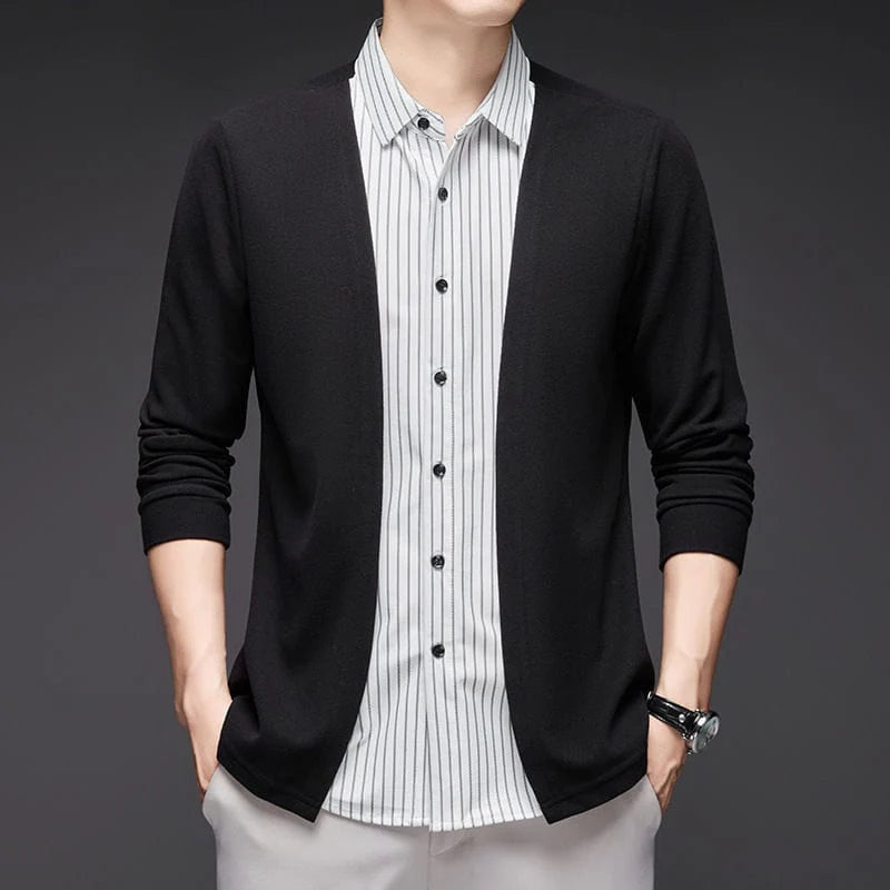 Gianluigi™ – Italienisches 2-in-1-Hemd mit Cardigan-Schnitt