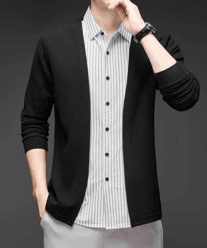 Gianluigi™ – Italienisches 2-in-1-Hemd mit Cardigan-Schnitt