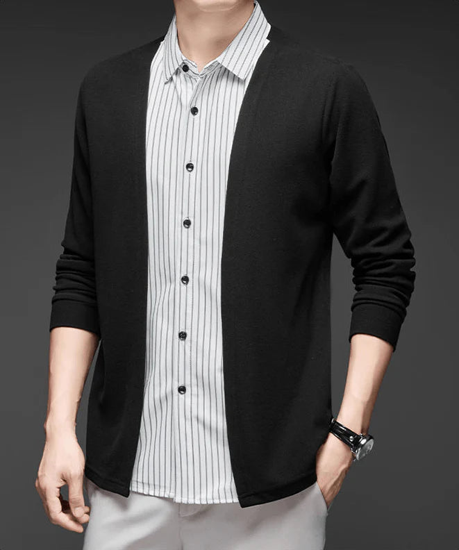 Gianluigi™ – Italienisches 2-in-1-Hemd mit Cardigan-Schnitt