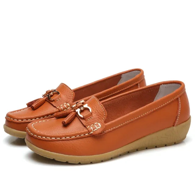 Orthopädische Mokassins aus Leder für Damen • OrthoMok™
